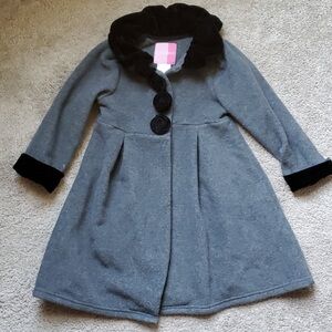 Girls Fleece Dress Swing Jacket Size 4